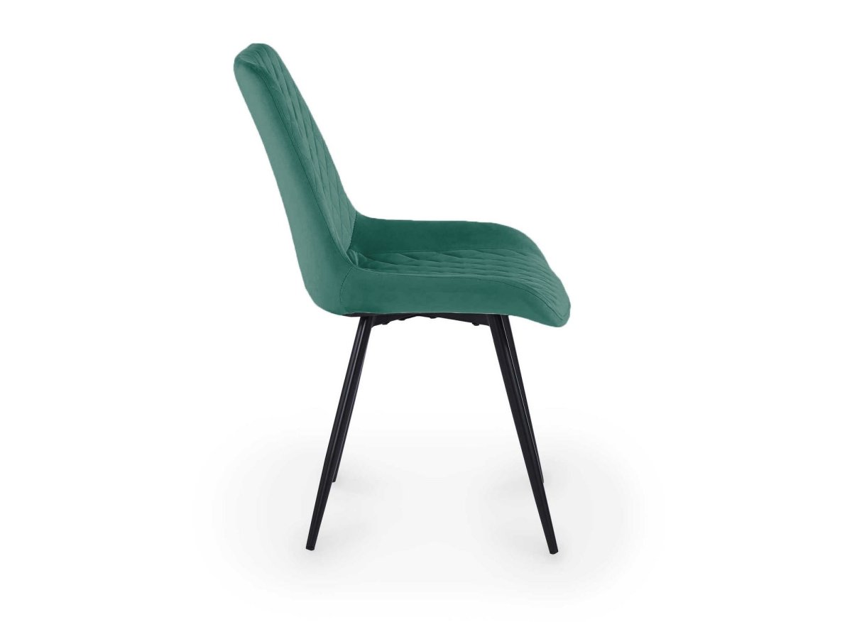 Lot de 2 chaises design en velours vert YOLA - DécoInParis