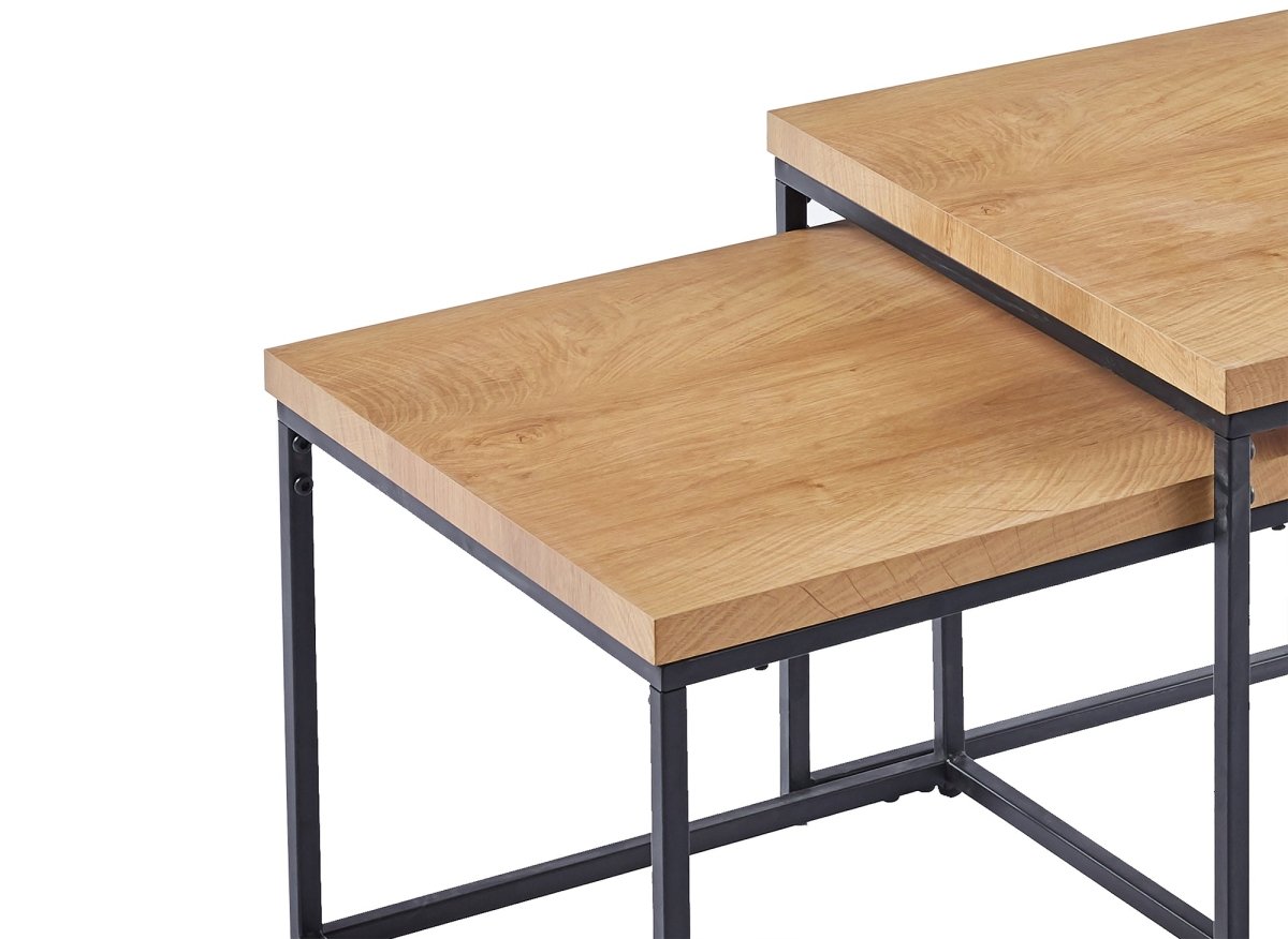 Lot de 2 tables basses gigognes carrés design SOLITA - DécoInParis