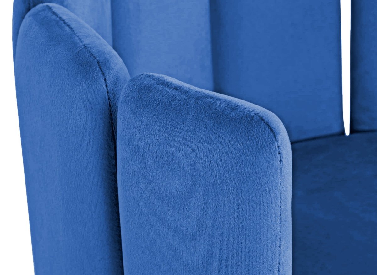 Lot de 2 tabourets de bar design en velours bleu DEBBY - DécoInParis