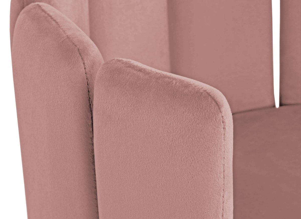 Lot de 2 tabourets de bar design en velours rose DEBBY - DécoInParis