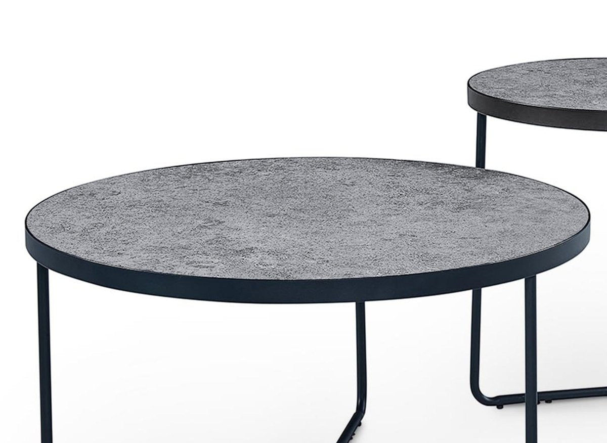 Lot de 3 tables basses rondes noir ROMY - DécoInParis