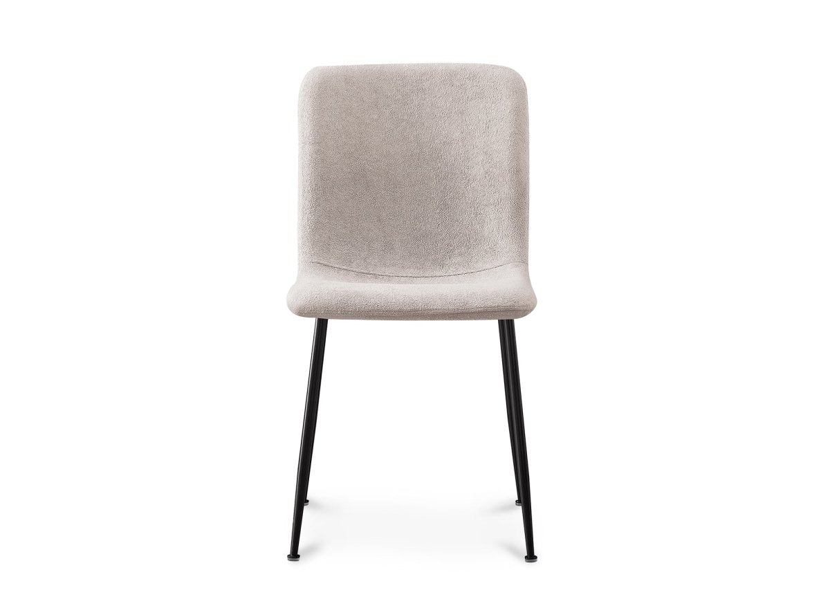 Lot de 4 chaises en tissu beige CHERYL - DécoInParis