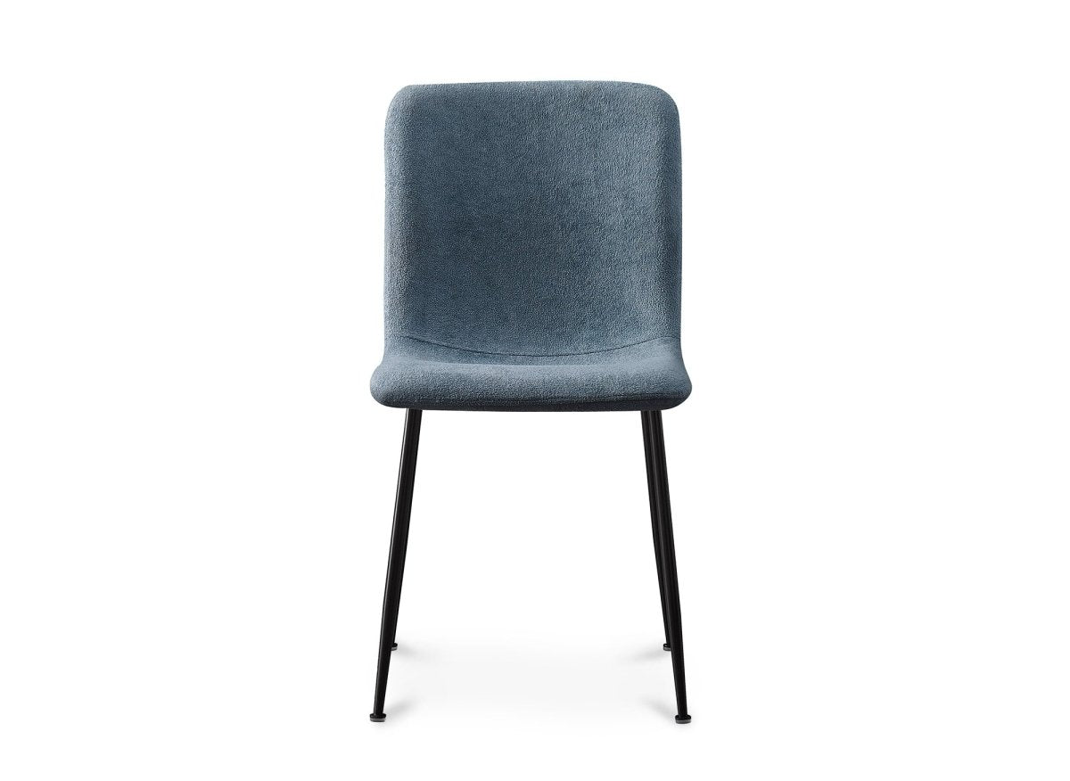Lot de 4 chaises en tissu bleu CHERYL - DécoInParis