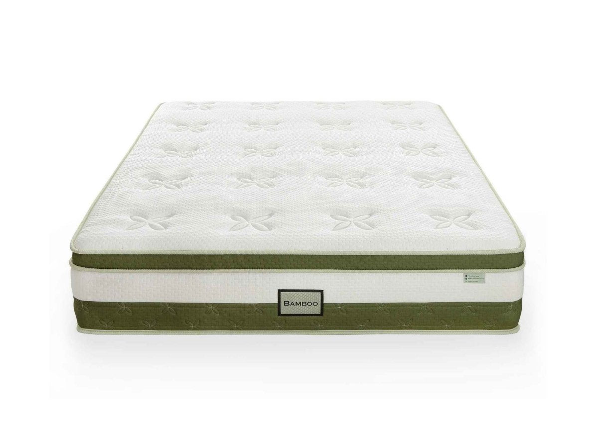 Matelas hybride BAMBOO 140 x 190 cm ressorts ensachés et mémoire de forme épaisseur 30 cm - DécoInParis