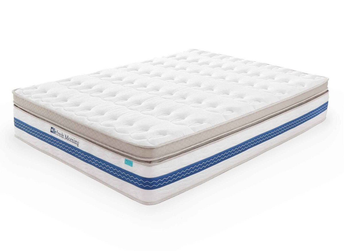 Matelas hybride REFRESH 140 x 190 cm ressorts ensachés et mémoire de forme épaisseur 32 cm - DécoInParis