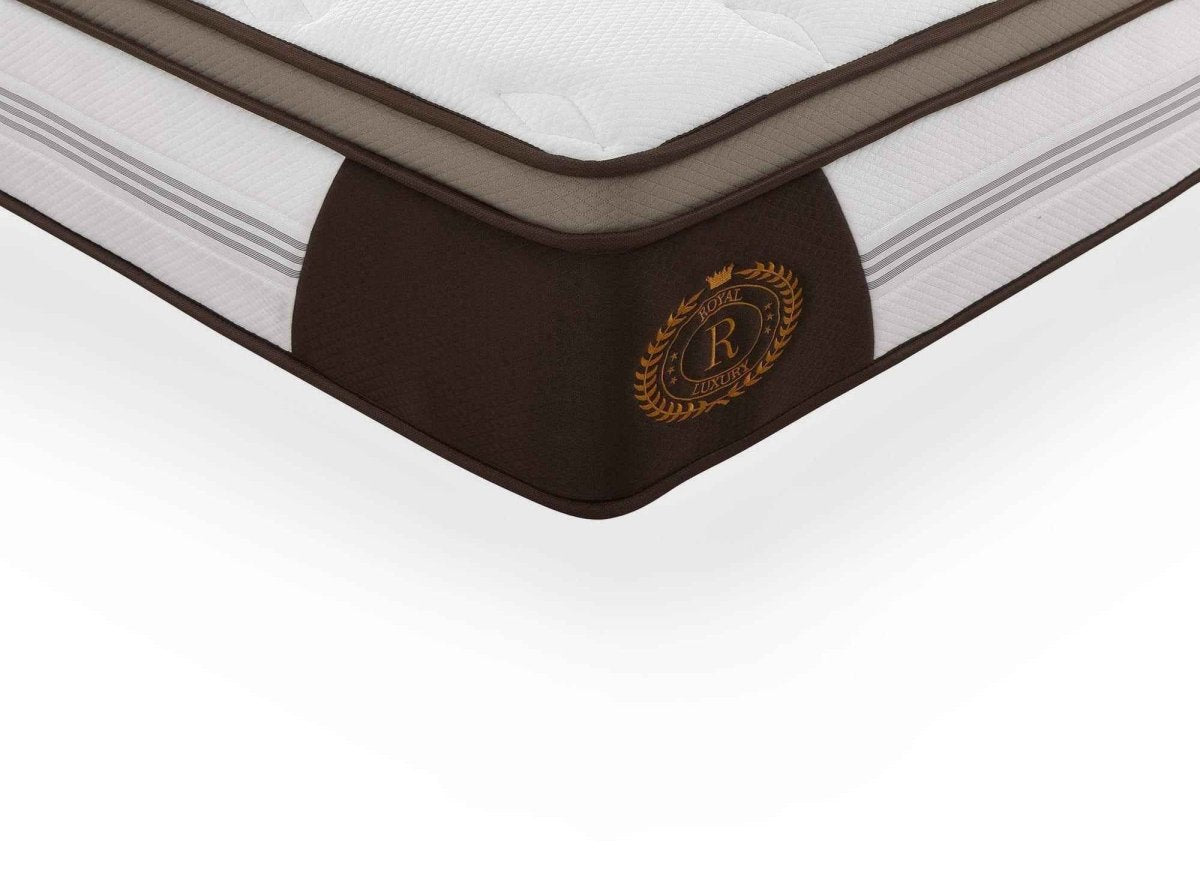 Matelas hybride ROYAL LUX 180 x 200 cm ressorts ensachés et mémoire de forme épaisseur 31 cm - DécoInParis