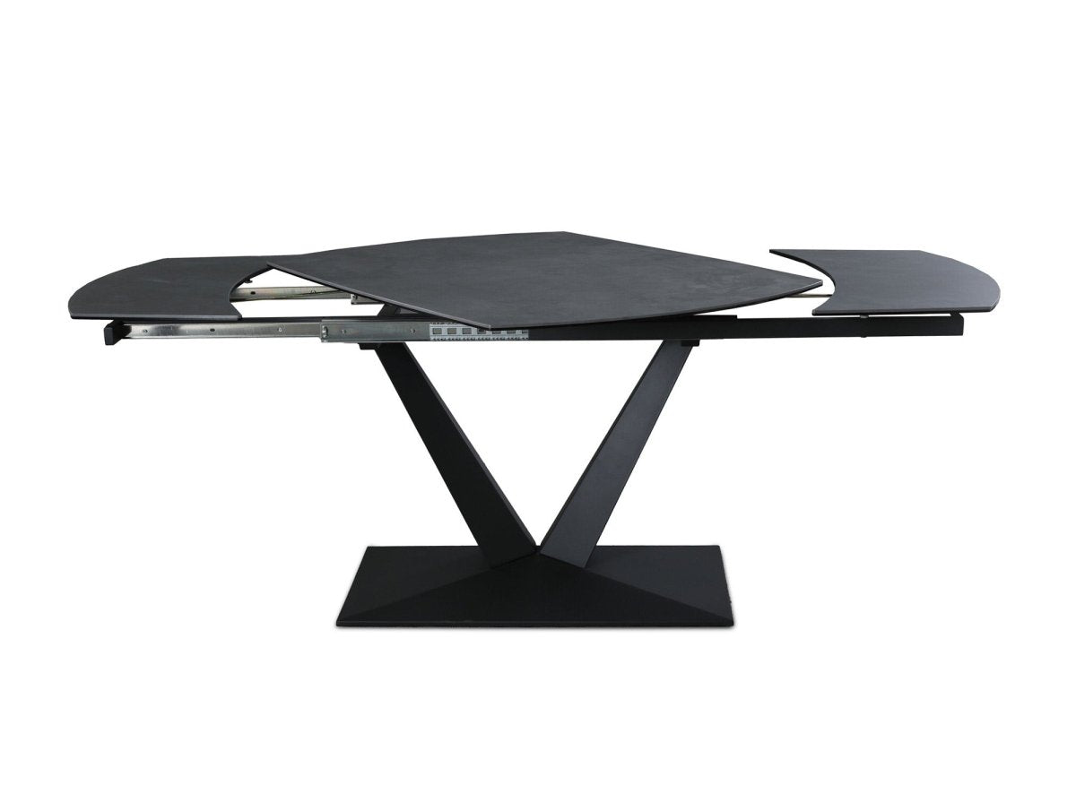 Table à manger extensible en céramique noire 6 - 8 personnes ELIAD - DécoInParis