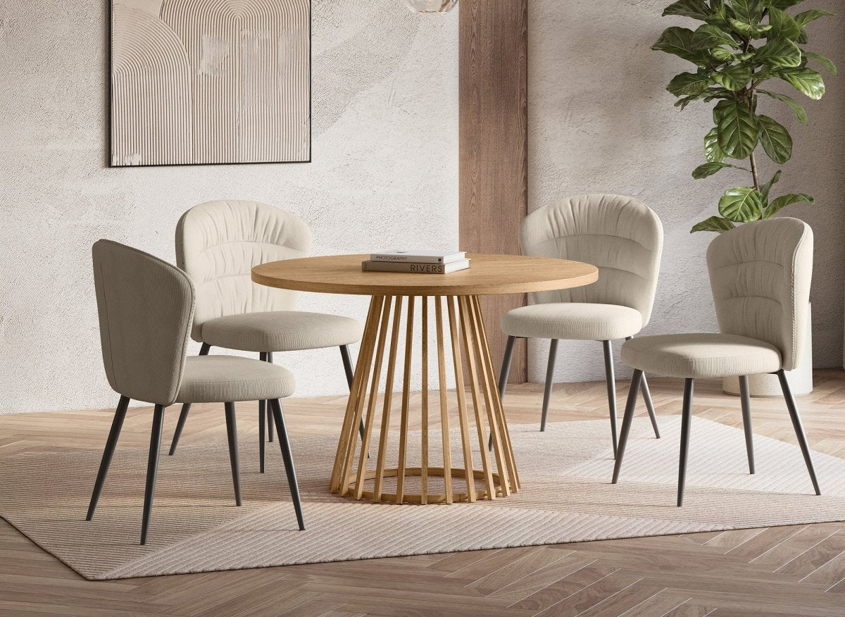 Table à manger ronde pied design HIBEA - DécoInParis