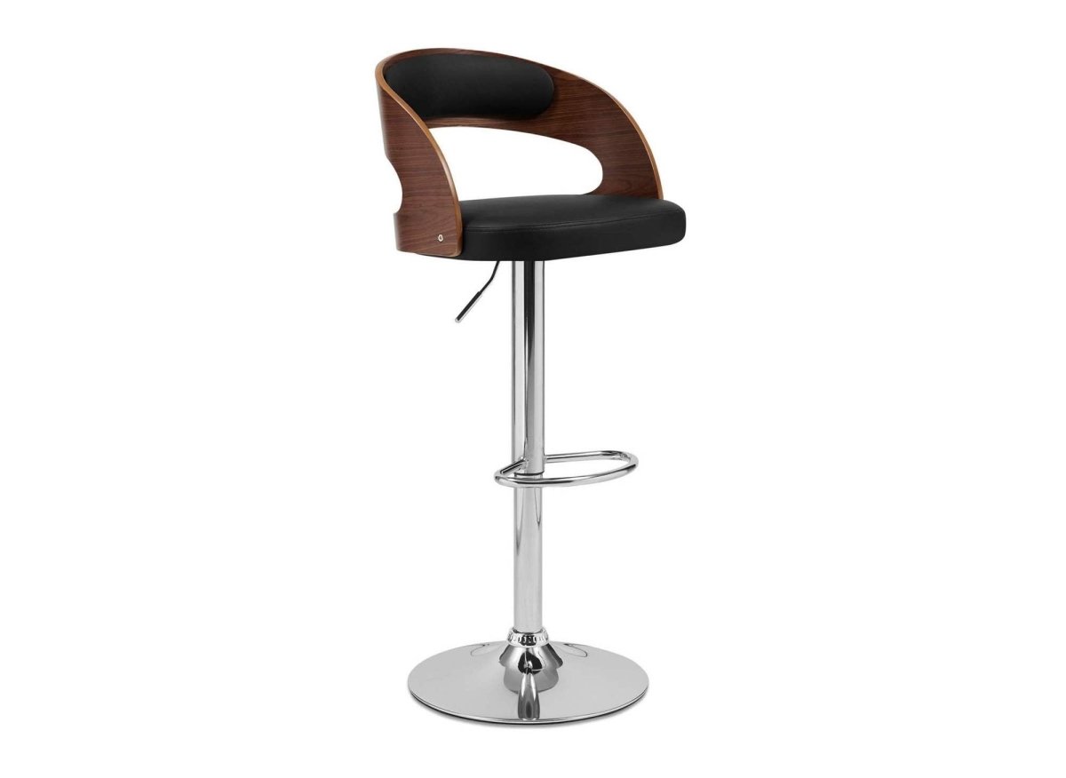 Tabouret de bar marron et noir KENT - DécoInParis