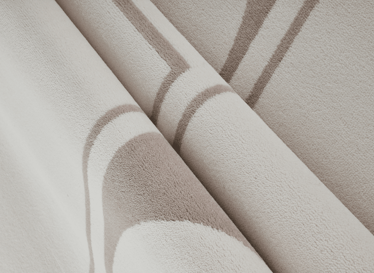 Tapis à formes géométriques beige et marron 200 x 290 cm SIENNA - DécoInParis