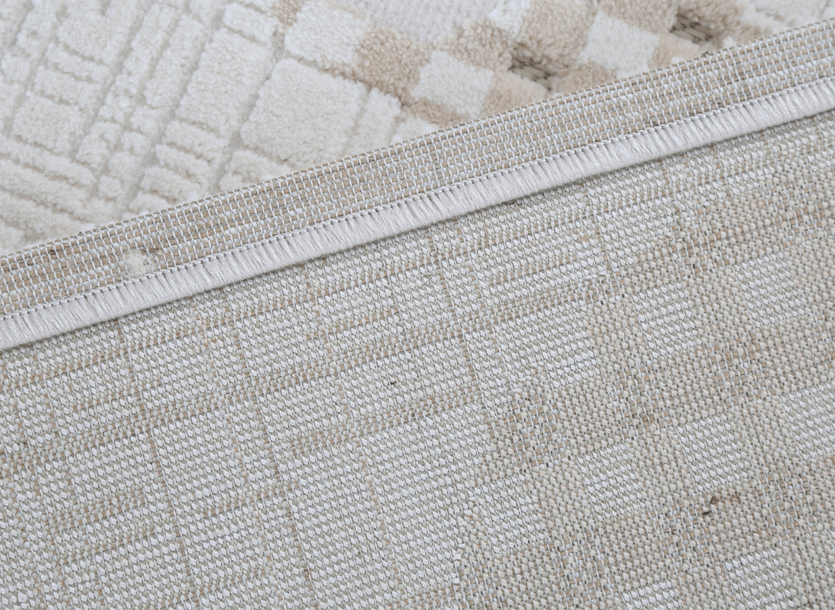 Tapis beige à motifs 160 x 230 cm BRUME - DécoInParis