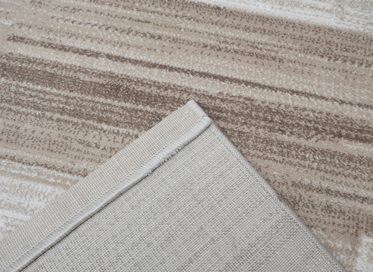 Tapis beige à motifs rectangulaires 160 x 230 cm NOMADE - DécoInParis