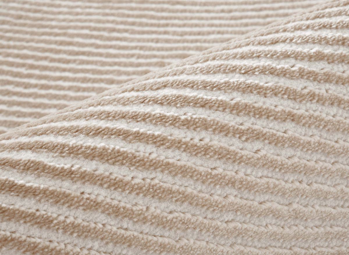 Tapis beige et blanc motif organique 160 x 230 cm SAND - DécoInParis