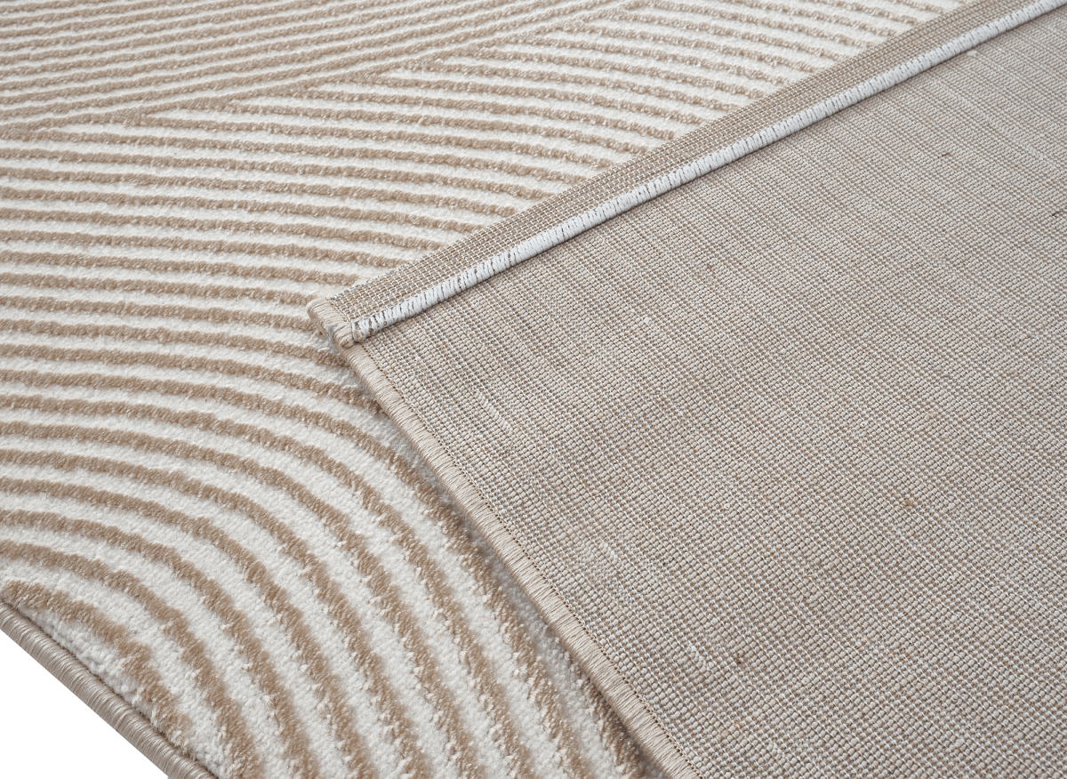 Tapis beige et blanc motif organique 200 x 290 cm SAND - DécoInParis