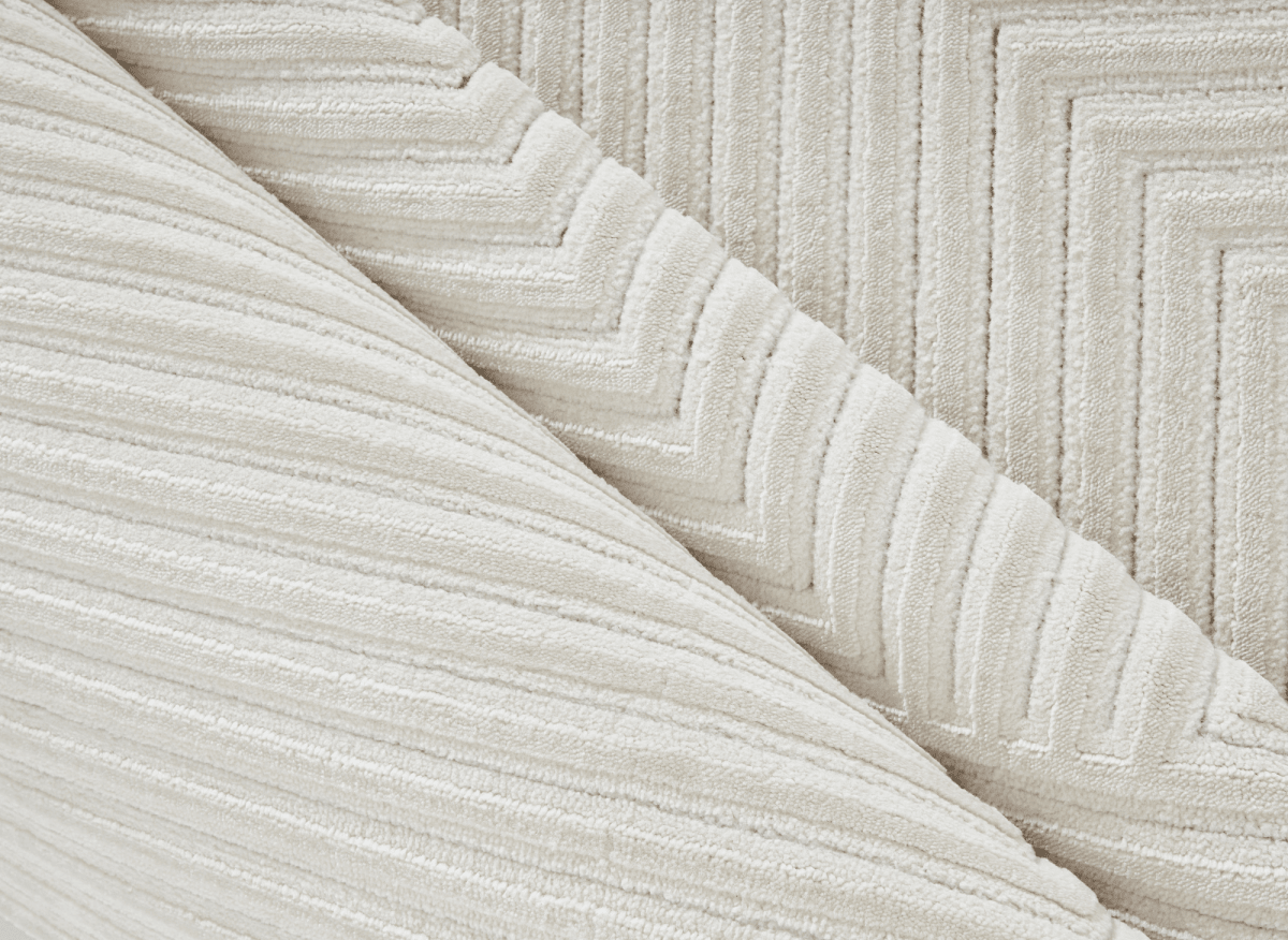 Tapis blanc écru à losanges beiges 160 x 230 cm ROUBY - DécoInParis