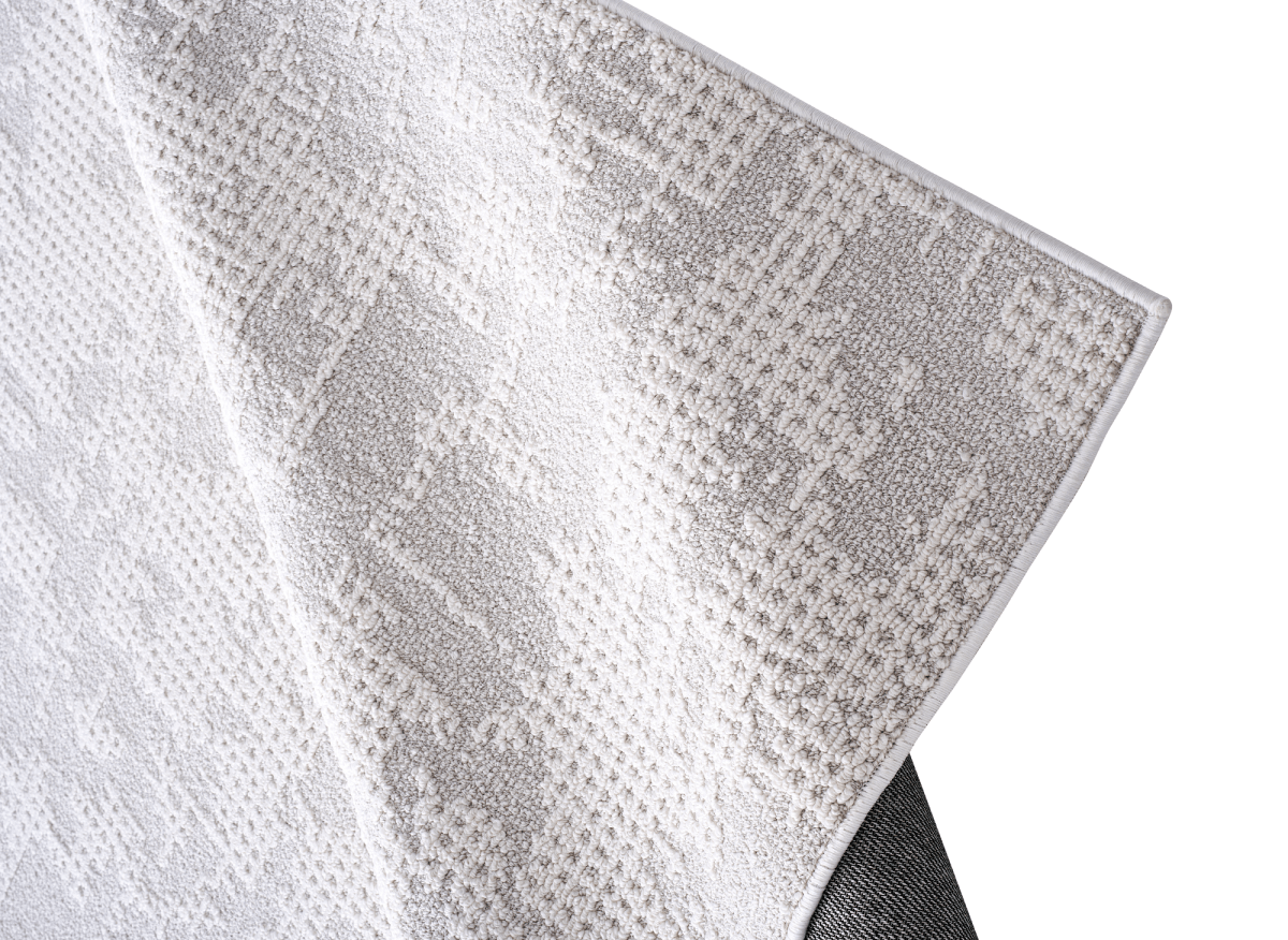 Tapis gris à motifs 160 x 230 cm BLOUJE - DécoInParis