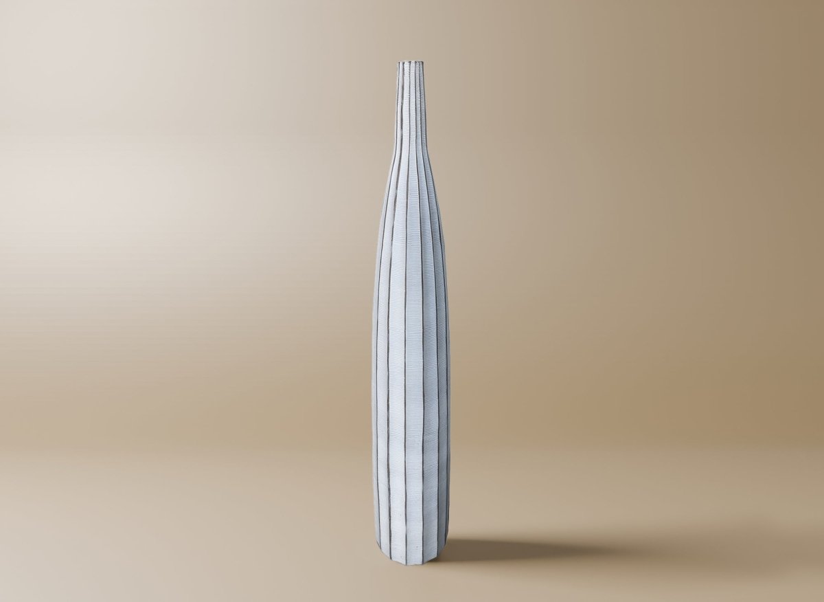 Vase soliflore en résine blanc H101 cm ORME - DécoInParis