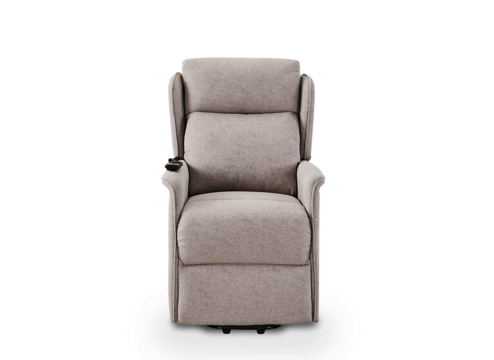 Fauteuil releveur relax en tissu beige à commande électrique DARKO