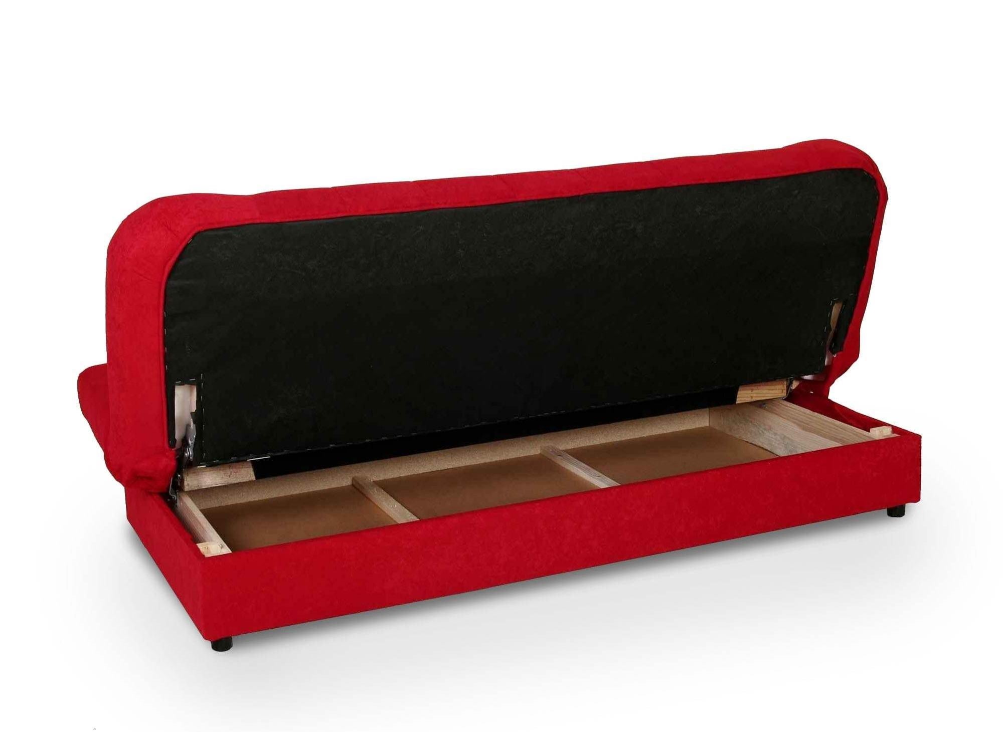 Canapé clic-clac convertible rouge KOTI