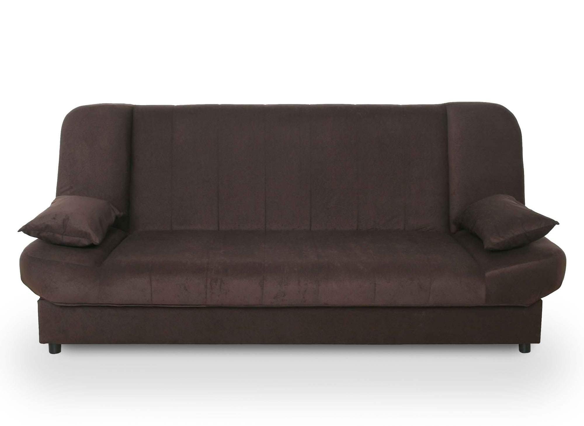 Canapé clic-clac convertible marron KOTI