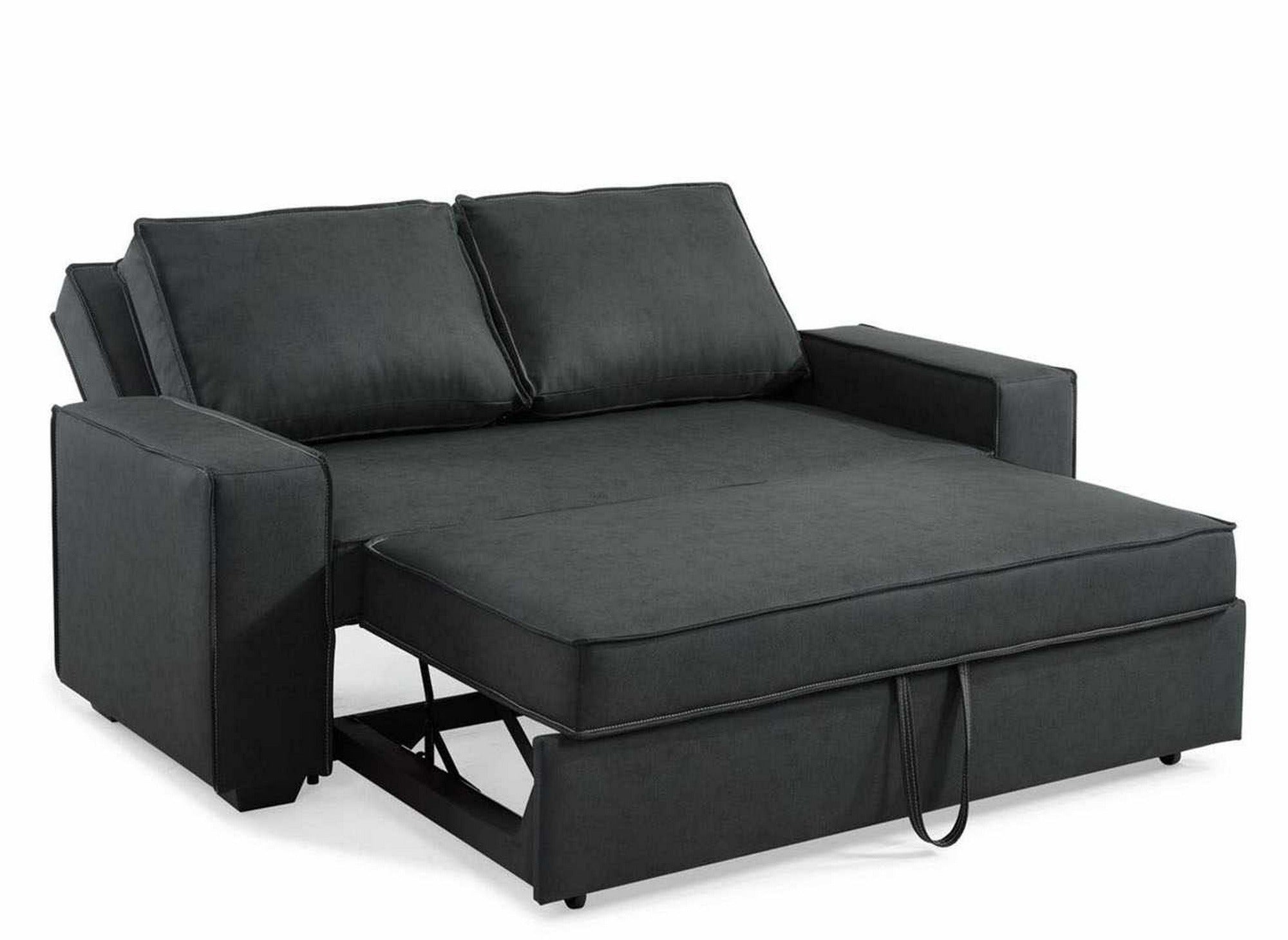 Canapé 3 places convertible gris JAMES