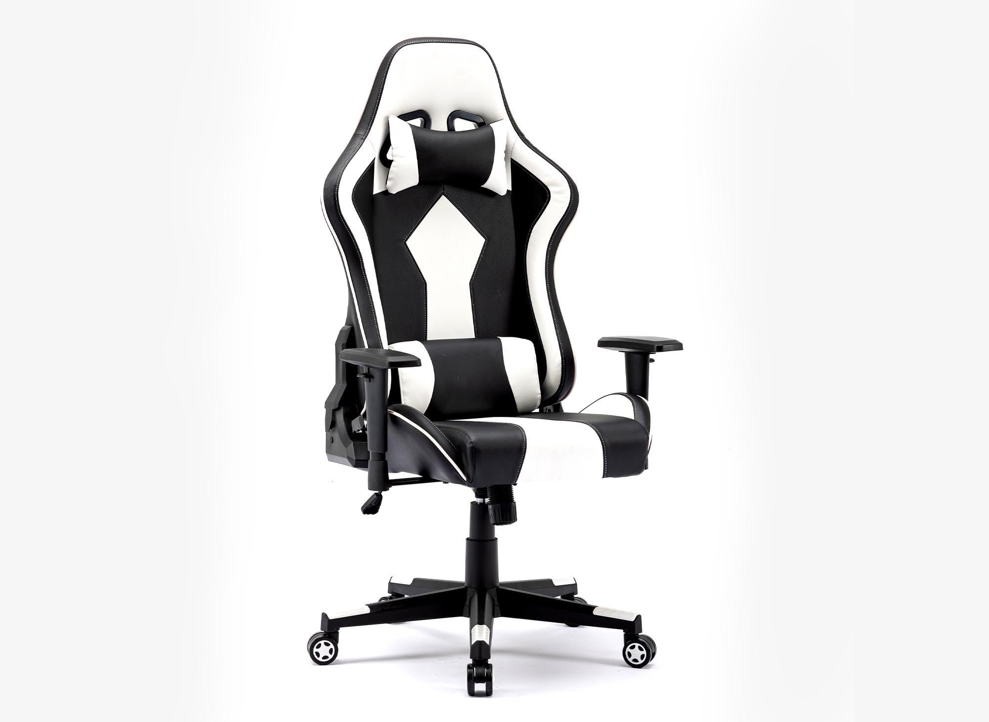 Fauteuil de bureau gaming en simili cuir noir et blanc SOUL