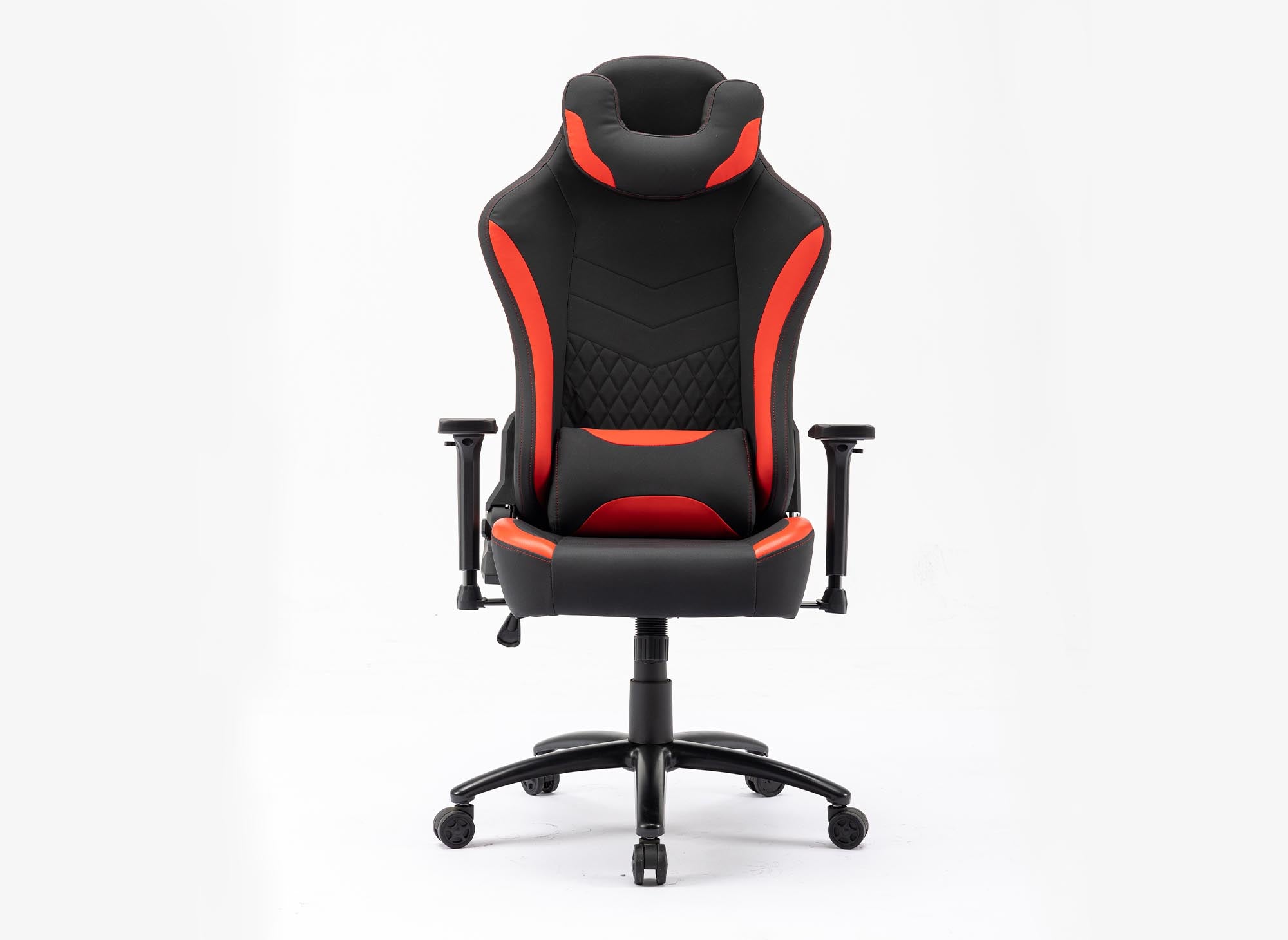 Fauteuil de bureau gaming en simili cuir noir et rouge EVALD