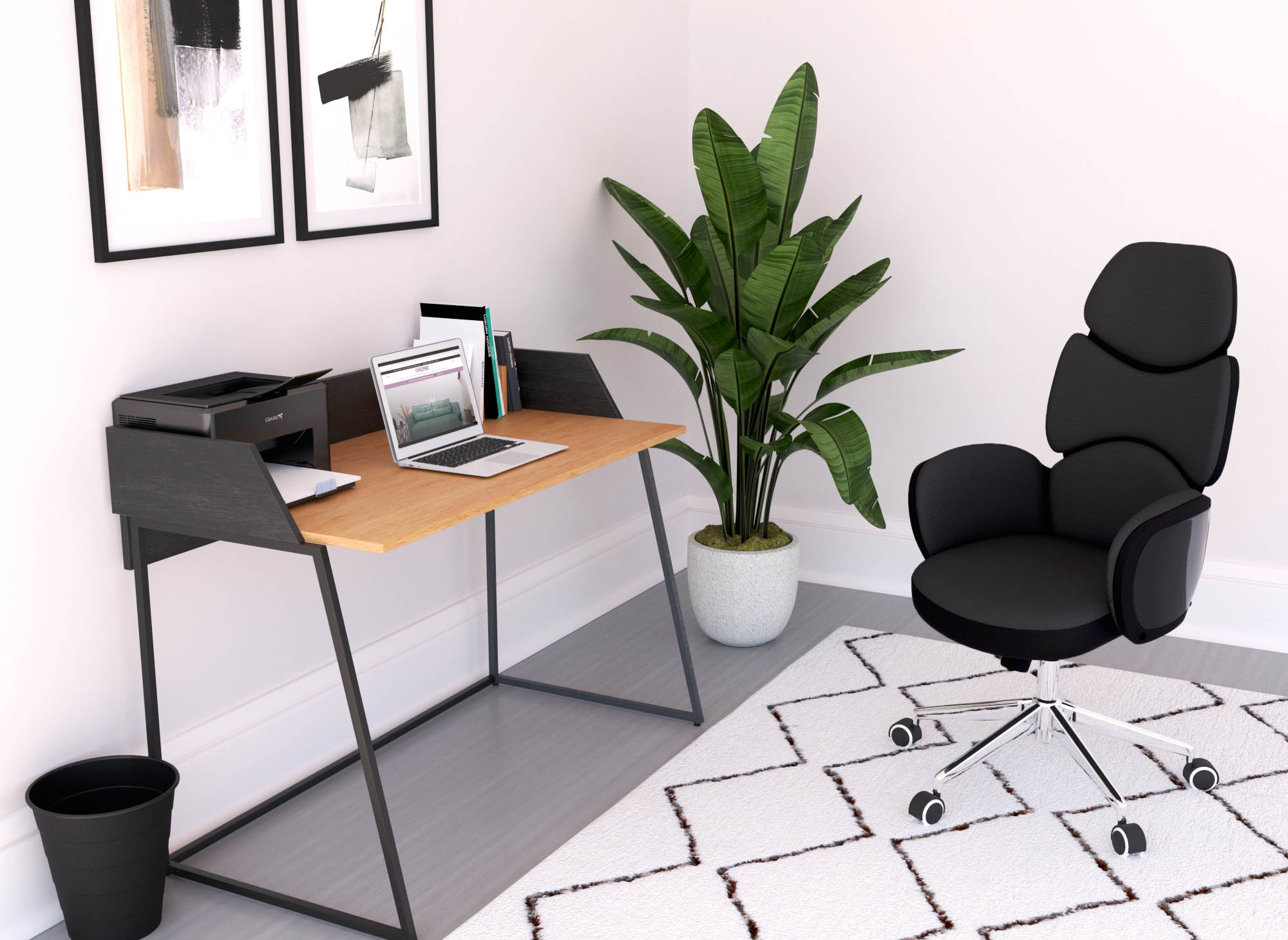 Fauteuil de bureau noir ALFA