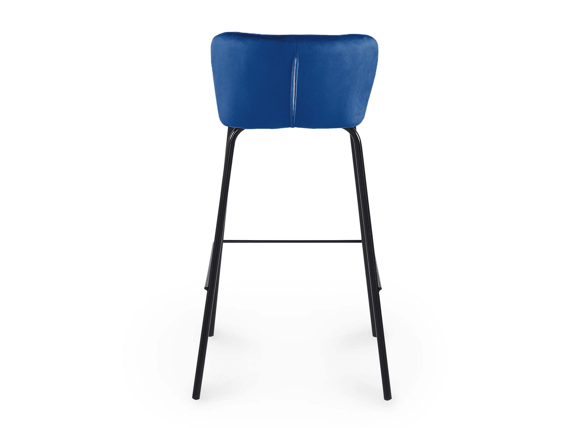 Lot de 2 tabourets de bar design en velours bleu BOSCO