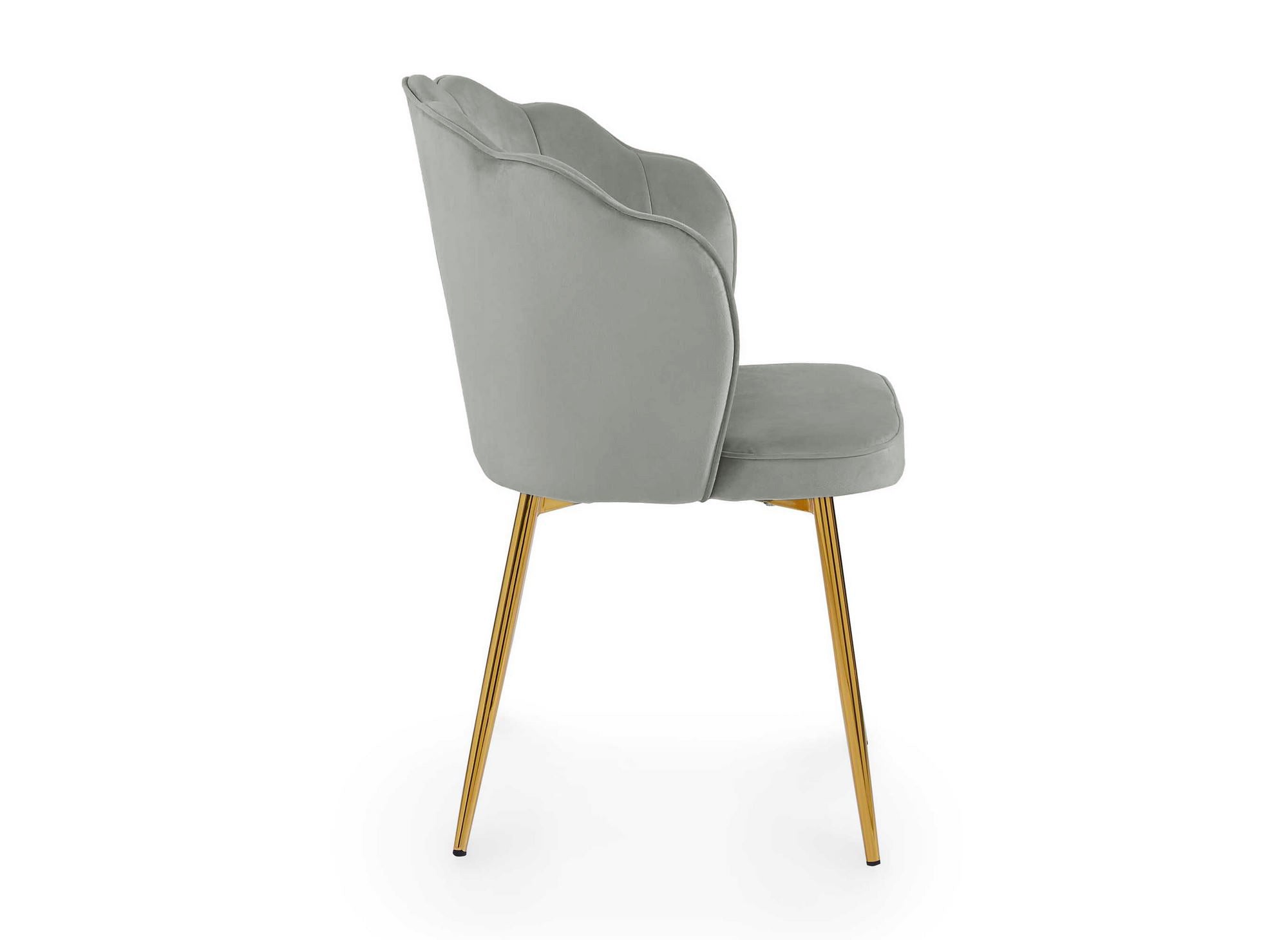 Lot de 2 chaises design en velours gris GARANCE