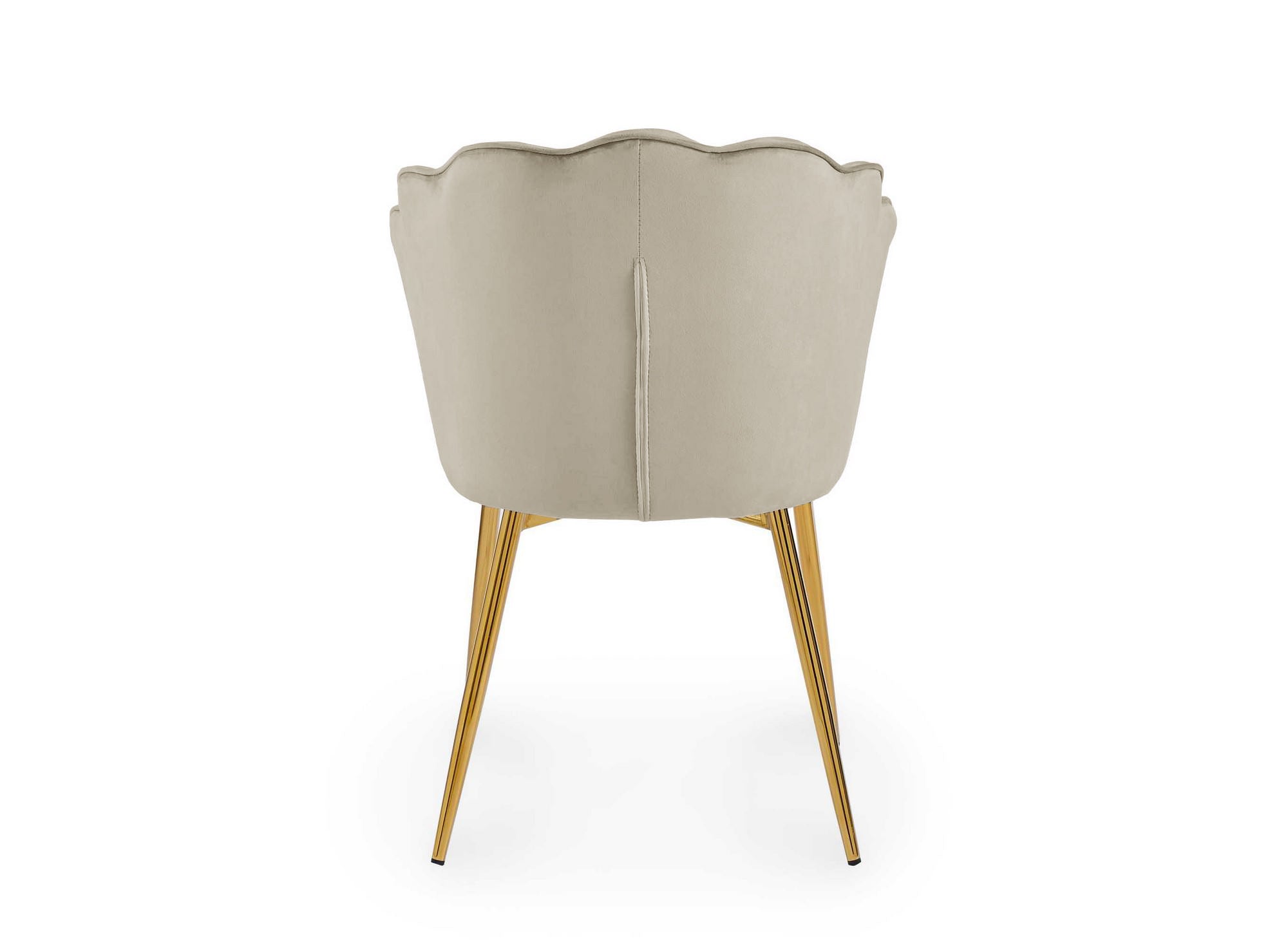 Lot de 2 chaises design en velours beige GARANCE