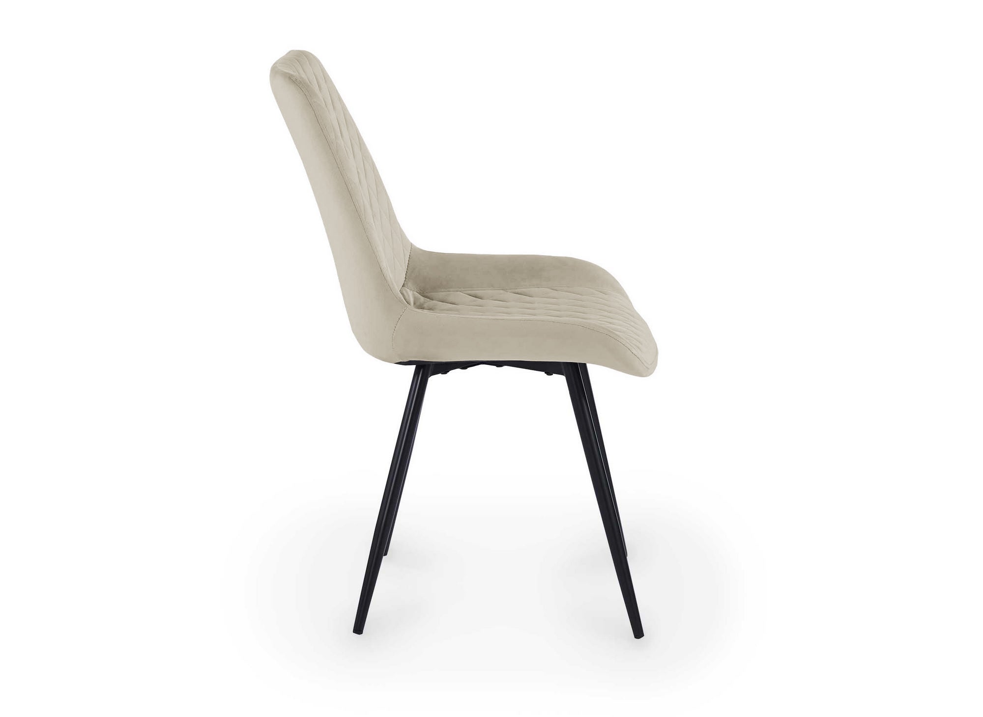 Lot de 2 chaises design en velours beige YOLA