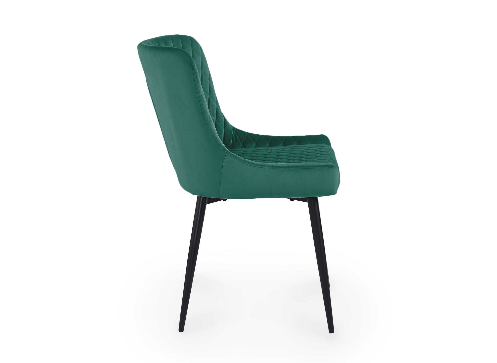 Lot de 2 chaises design en velours vert JENNY