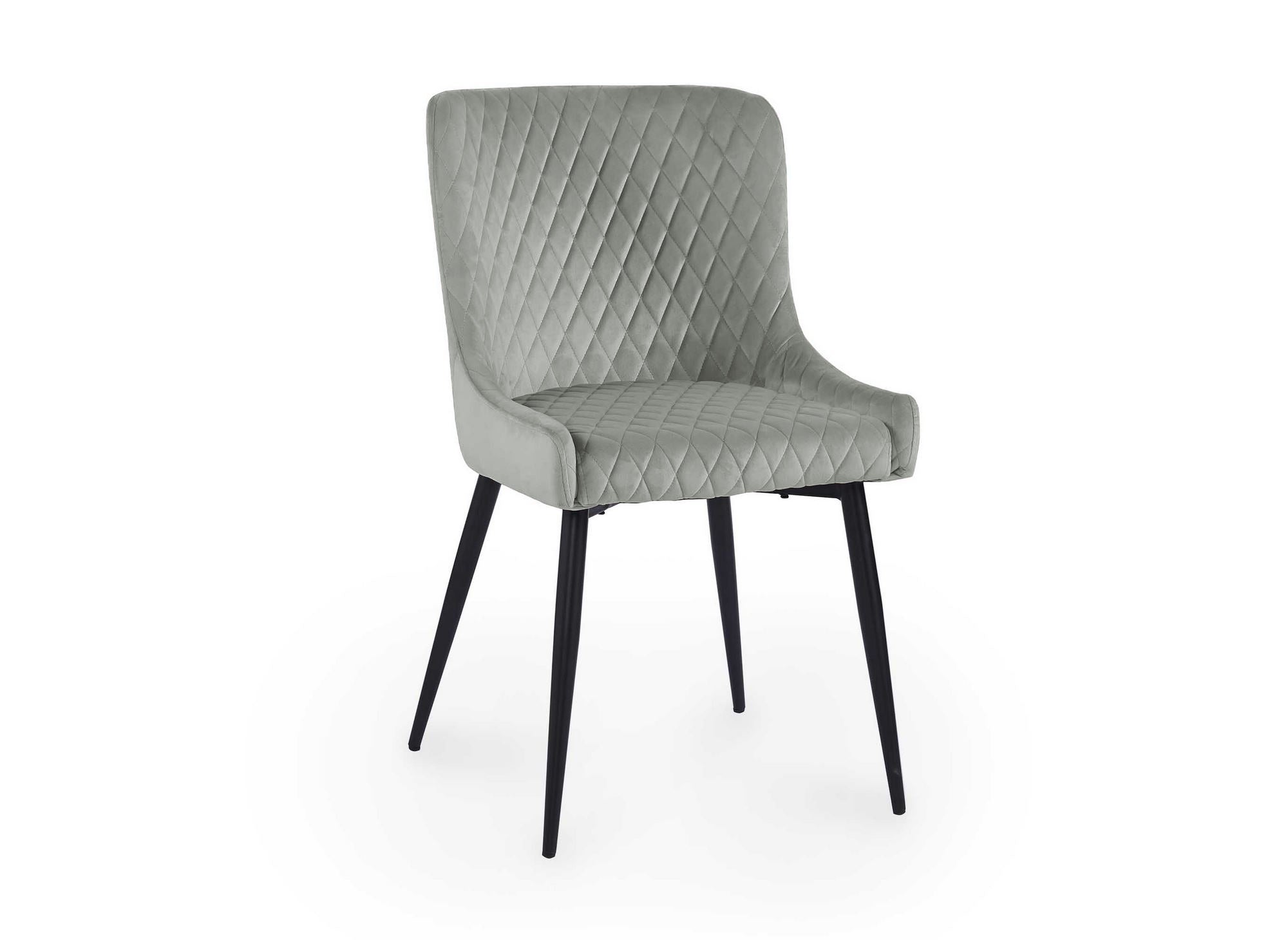 Lot de 2 chaises design en velours gris JENNY