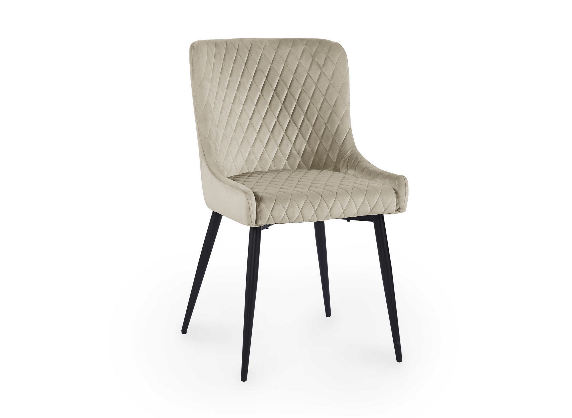 Lot de 2 chaises design en velours beige JENNY