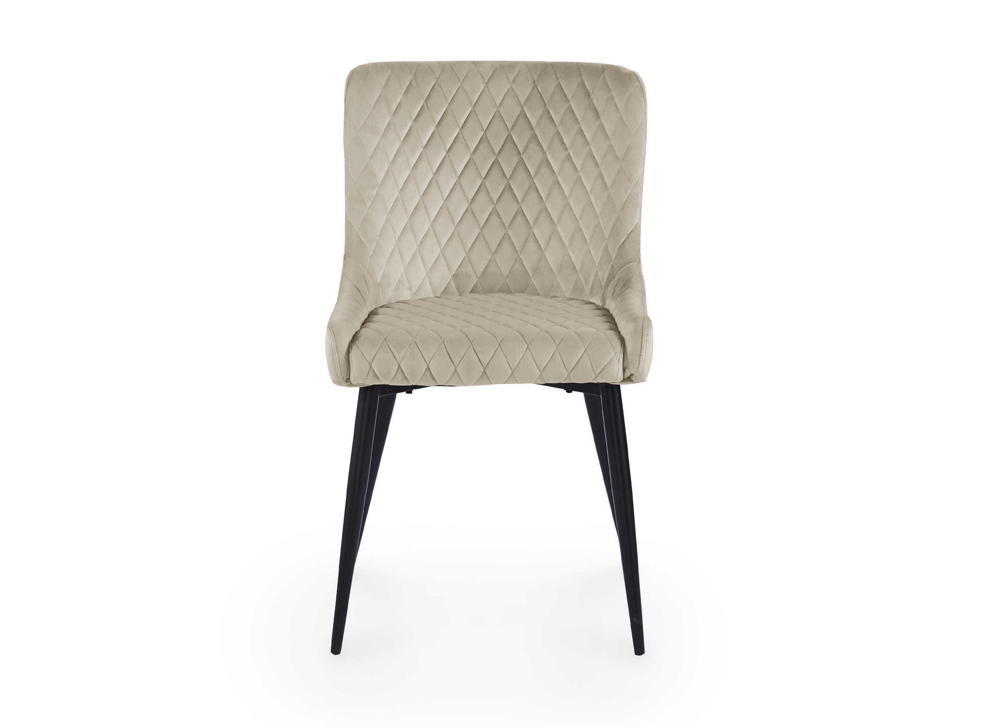 Lot de 2 chaises design en velours beige JENNY