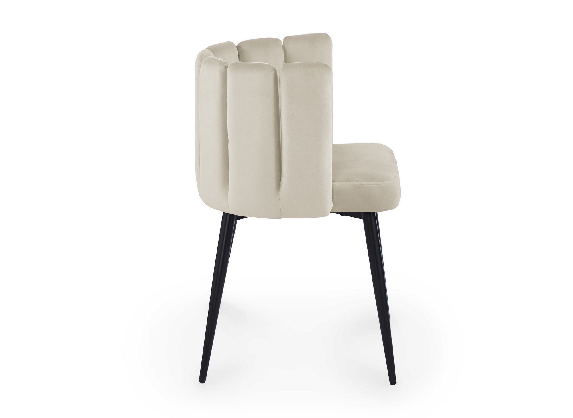 Lot de 2 chaises design en velours beige DEBBY