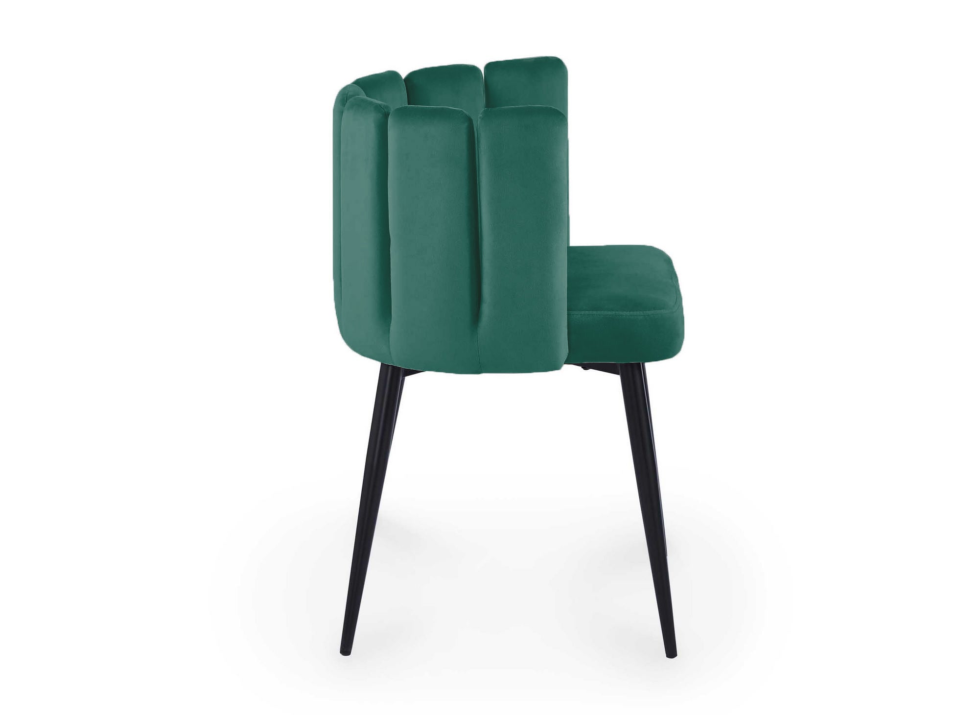 Lot de 2 chaises design en velours vert DEBBY