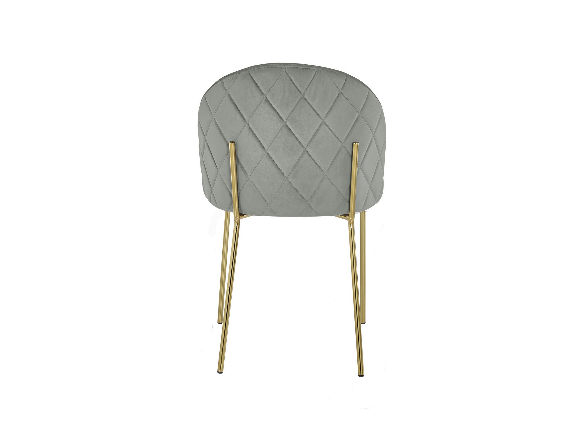 Lot de 2 chaises design en velours gris KENNETH