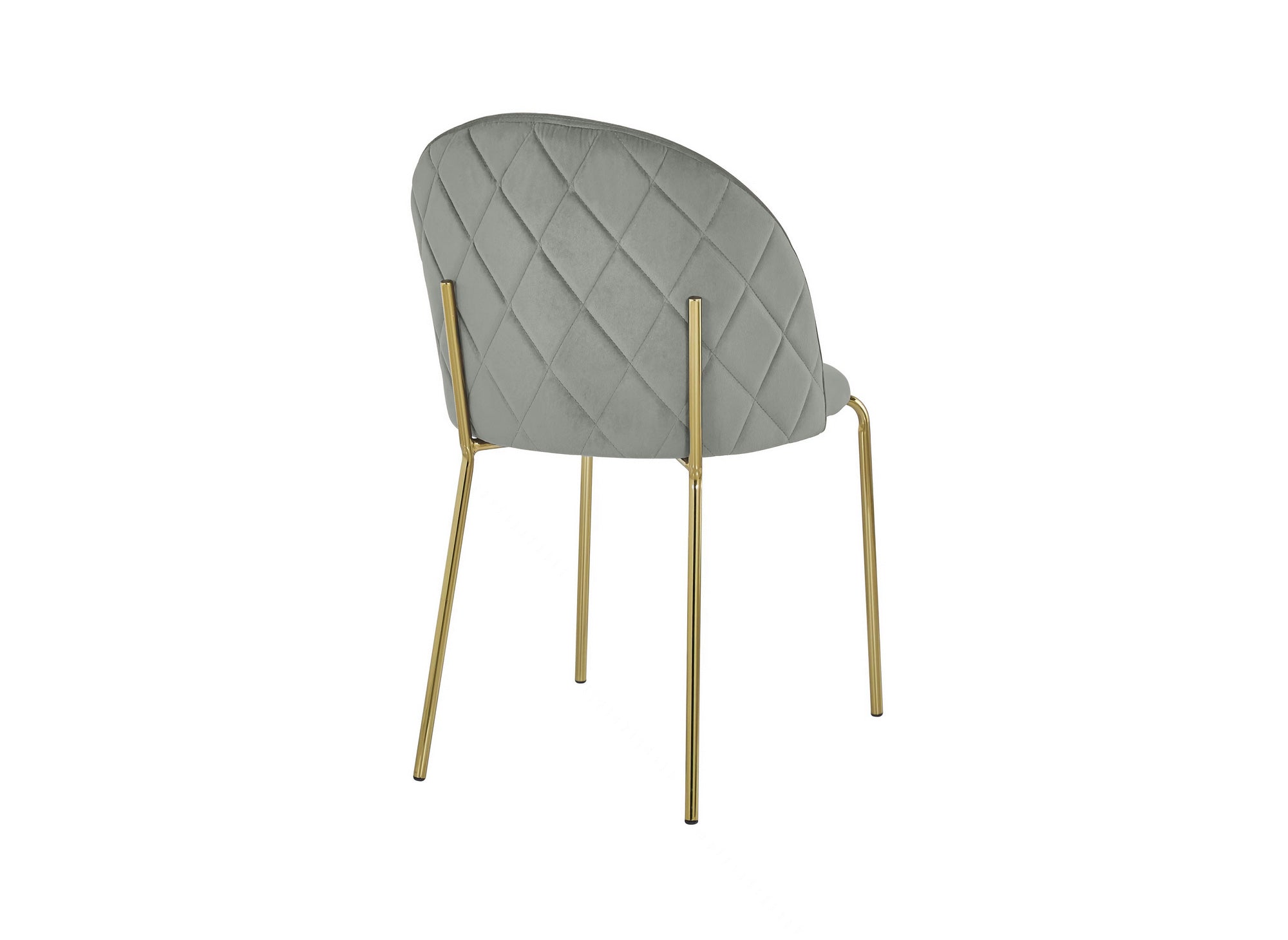 Lot de 2 chaises design en velours gris KENNETH