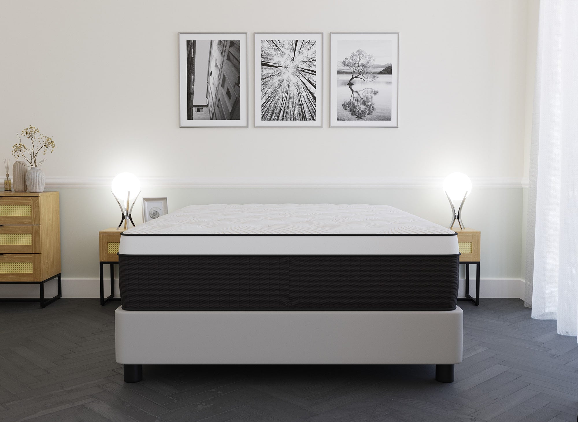 Matelas hybride mémoire de forme 140 x 190 cm épaisseur 37 cm - PILLOW