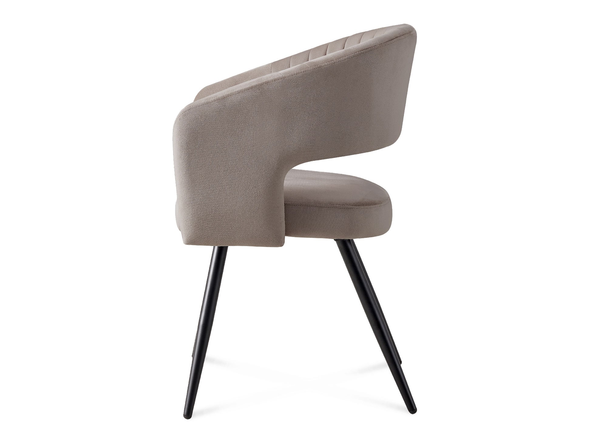 Lot de 2 chaises design en velours beige GLORIA