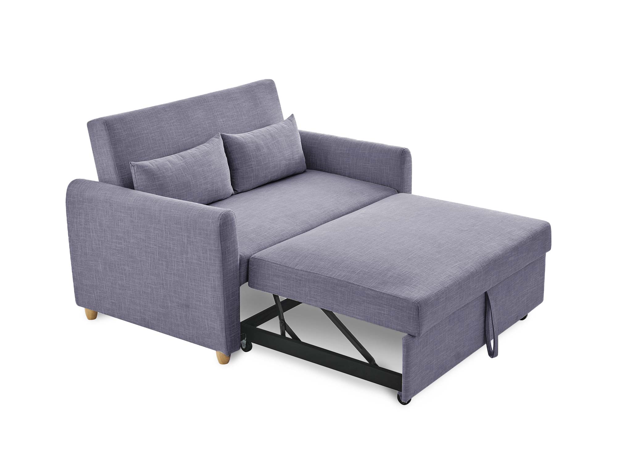 Canapé convertible scandinave en tissu gris KALAYA