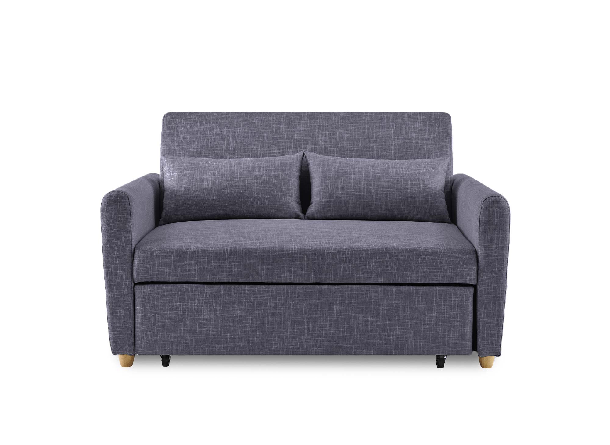 Canapé convertible scandinave en tissu gris foncé KALAYA