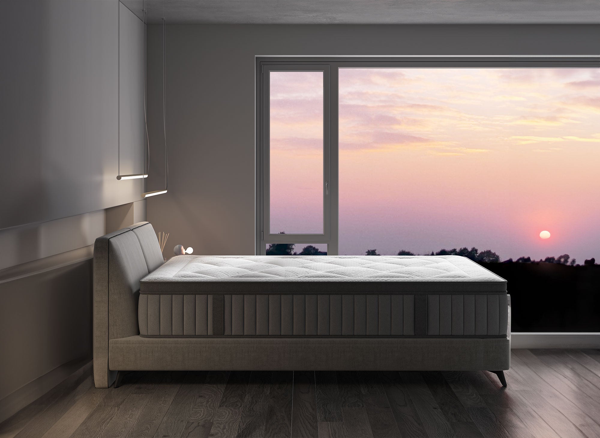 Materasso ibrido a molle insacchettate 160 x 200 cm spessore 30 cm ASTRO