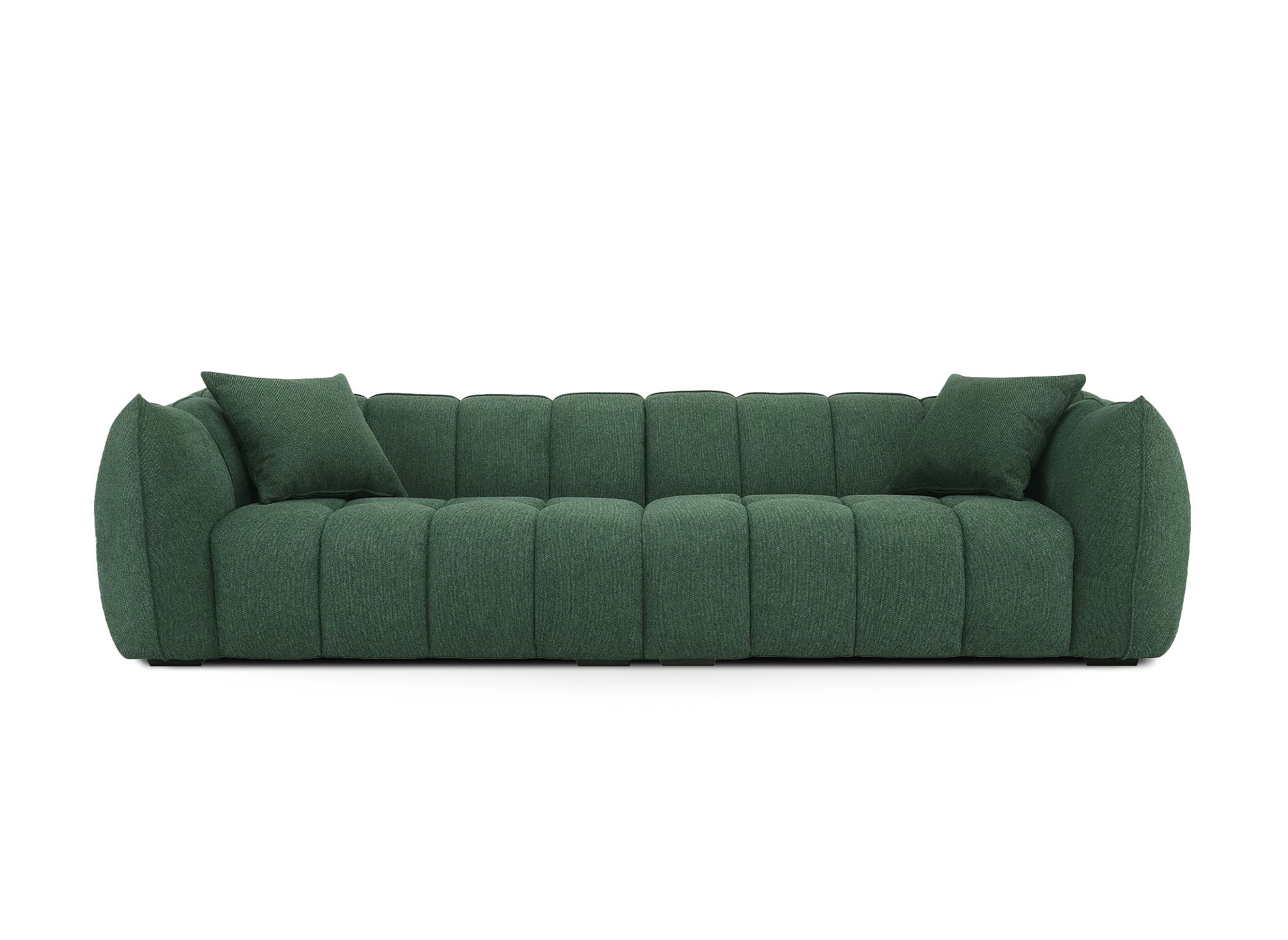 Divano 4 posti in tessuto verde ALISSA