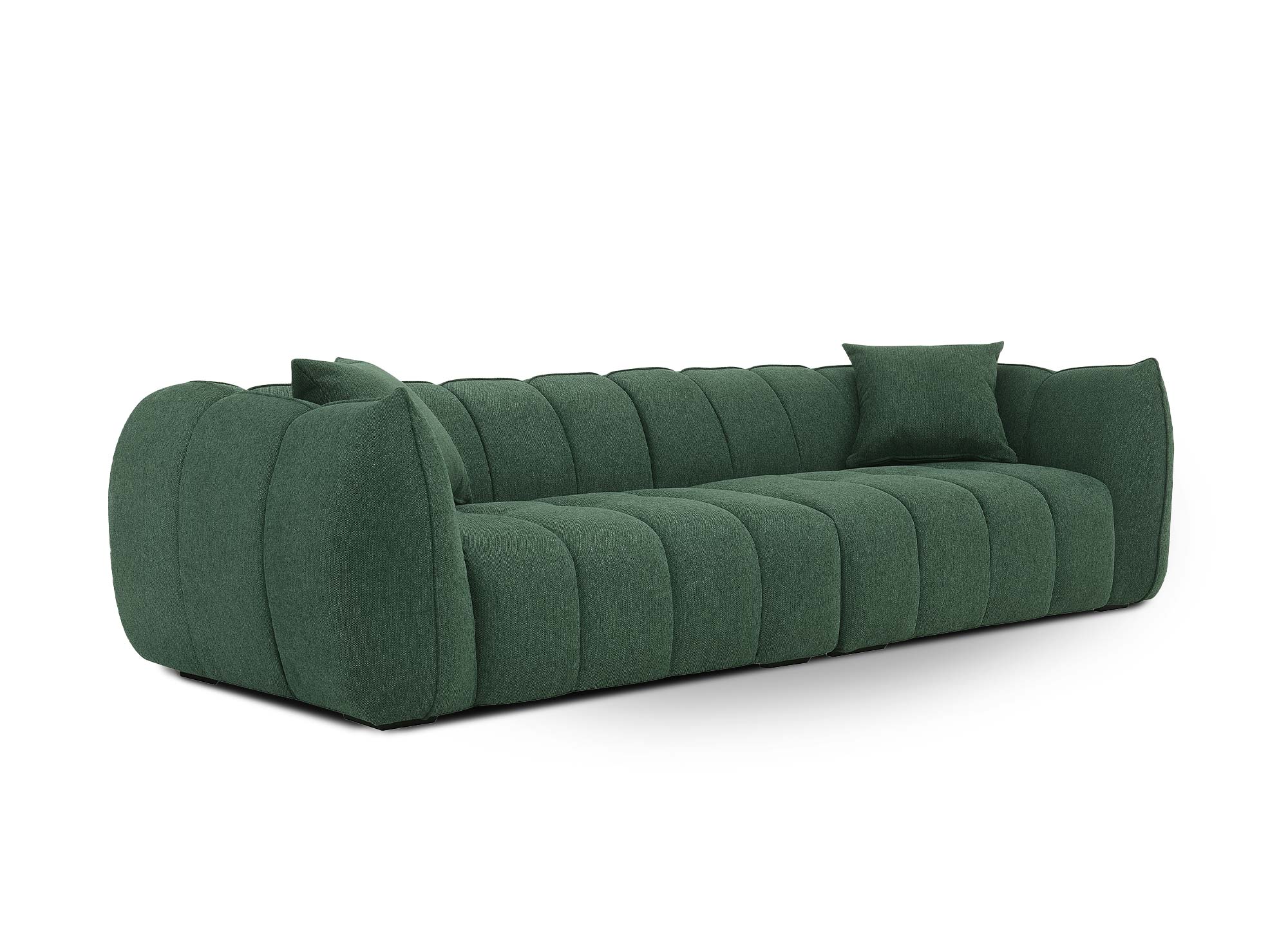 Divano 4 posti in tessuto verde ALISSA