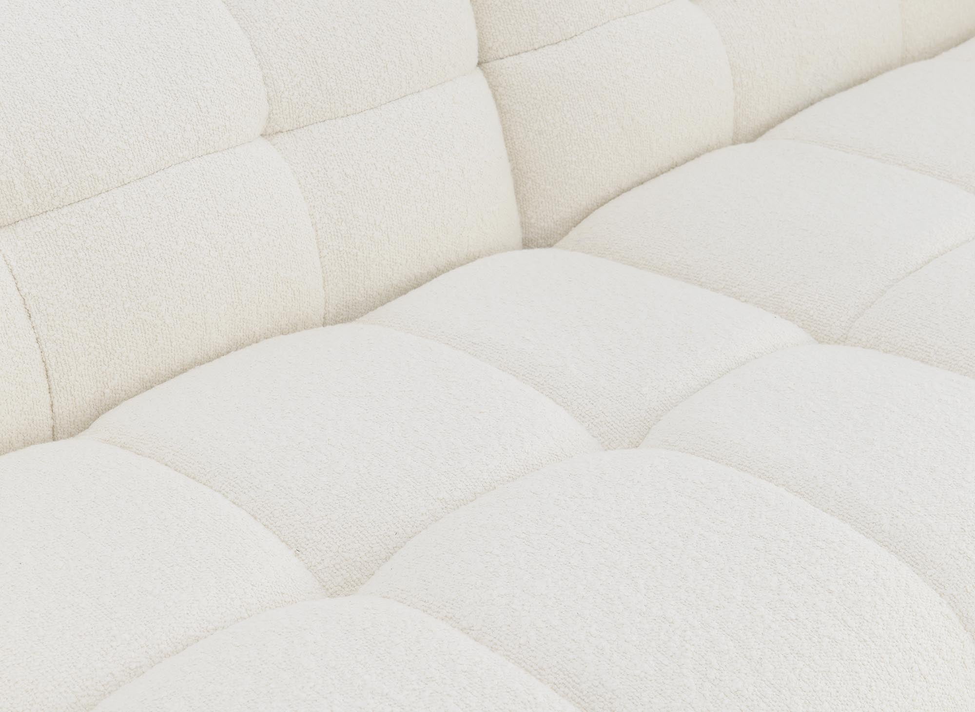 Fauteuil effet peau de mouton blanc écru BELLA