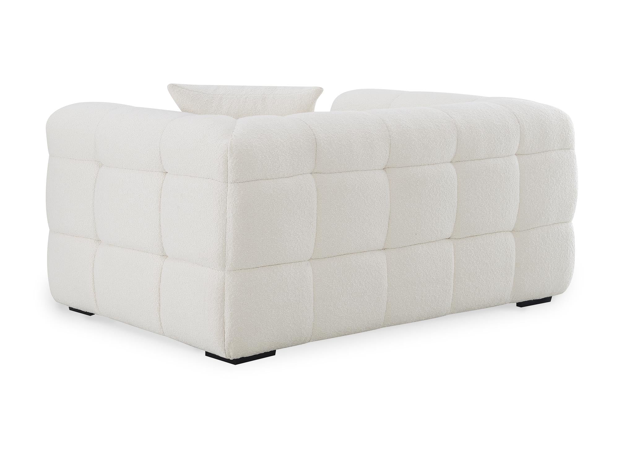 Fauteuil effet peau de mouton blanc écru BELLA