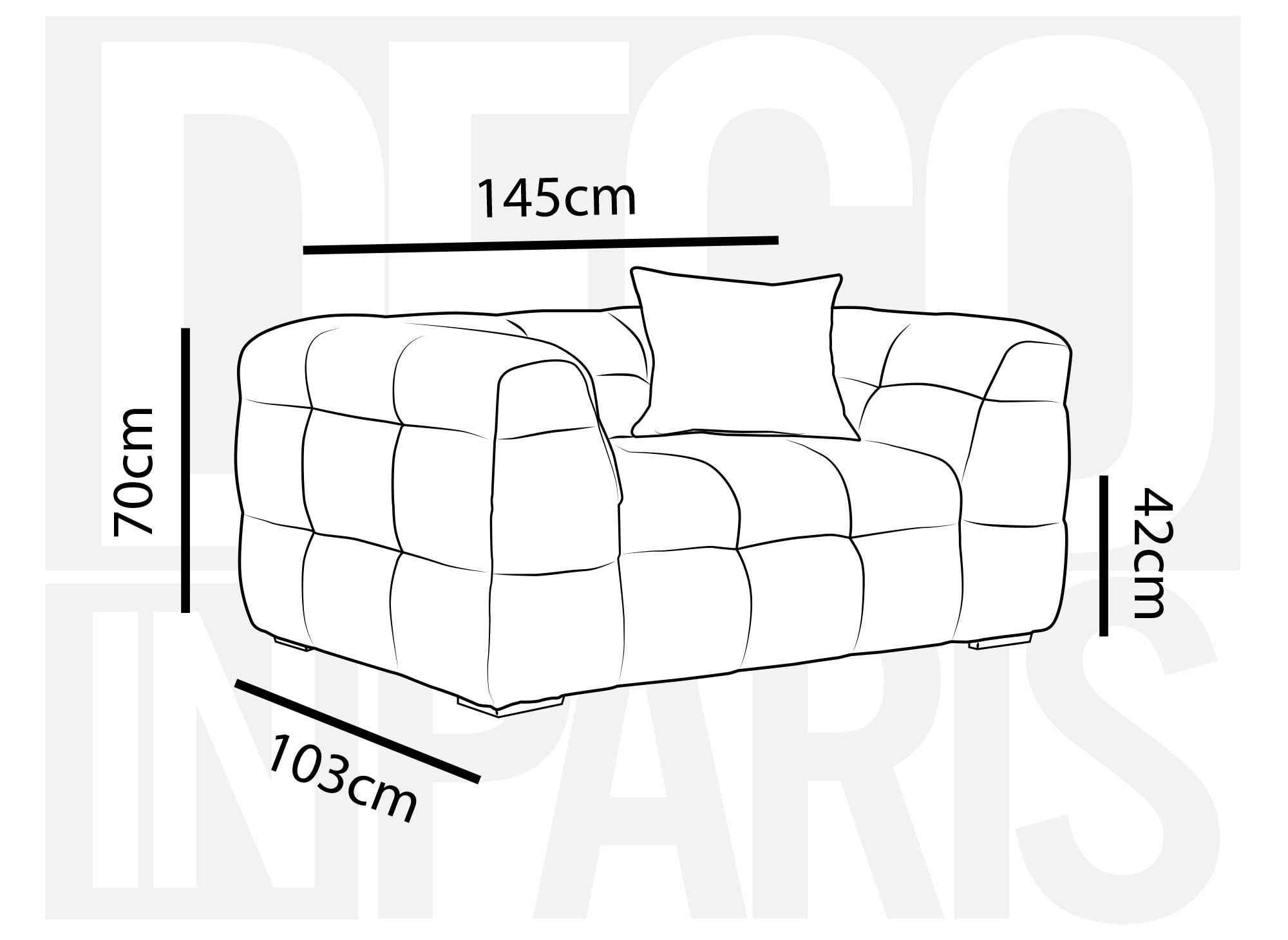 Fauteuil en tissu taupe BELLA